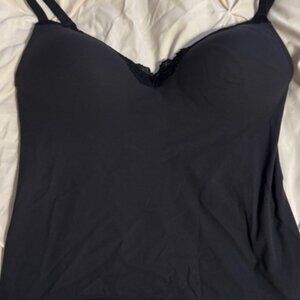SKIMS Black Camisole With Built in Bra